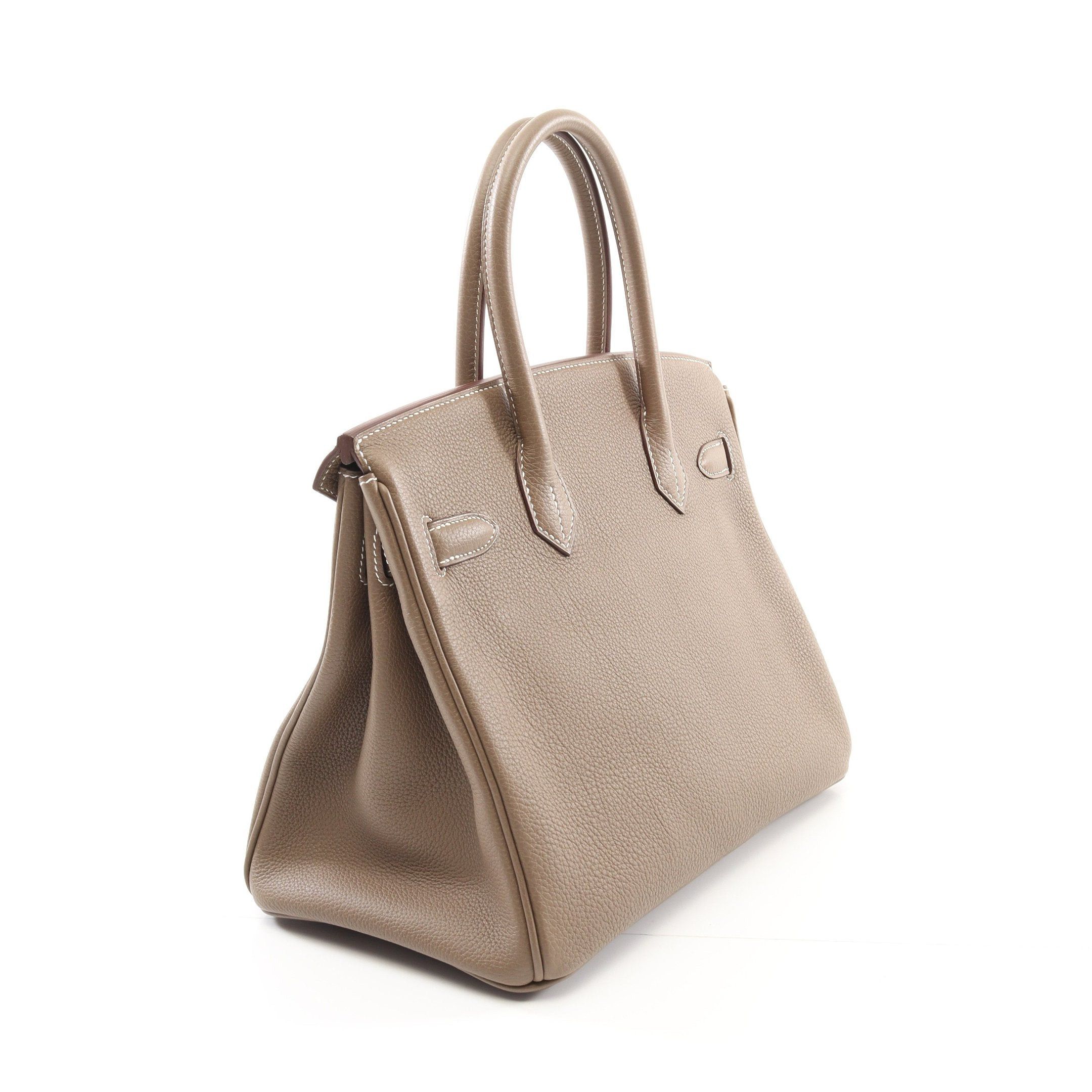 Hermes Hermes Birkin 30 Etoupe Handbag Togo Gray Beige Gold Hardware A Stamp Size ONE SIZE - 2 Thumbnail