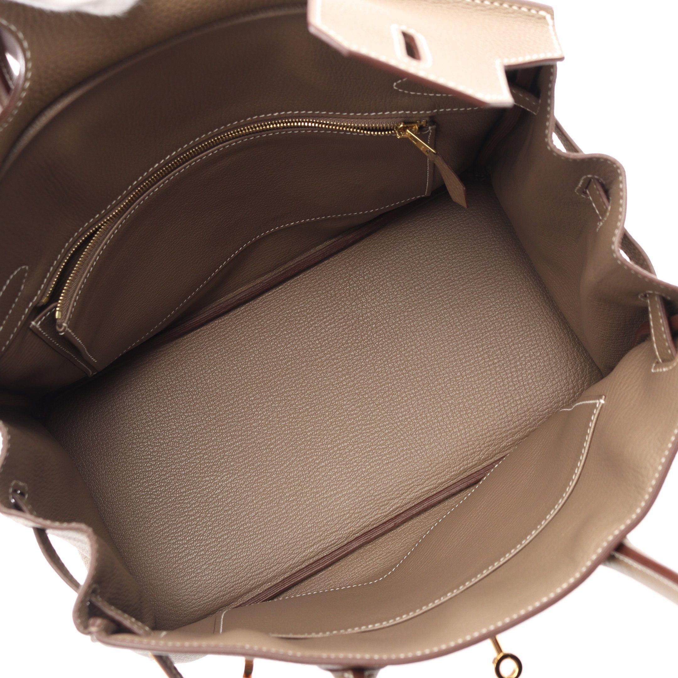 Hermes Hermes Birkin 30 Etoupe Handbag Togo Gray Beige Gold Hardware A Stamp Size ONE SIZE - 3 Thumbnail