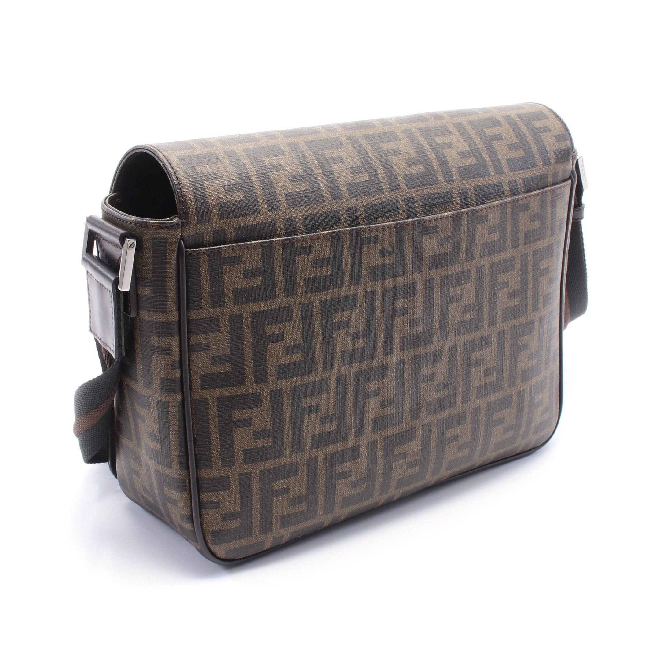 Fendi Fendi Zucca Shoulder Bag Leather Brown Dark Size ONE SIZE - 2 Thumbnail