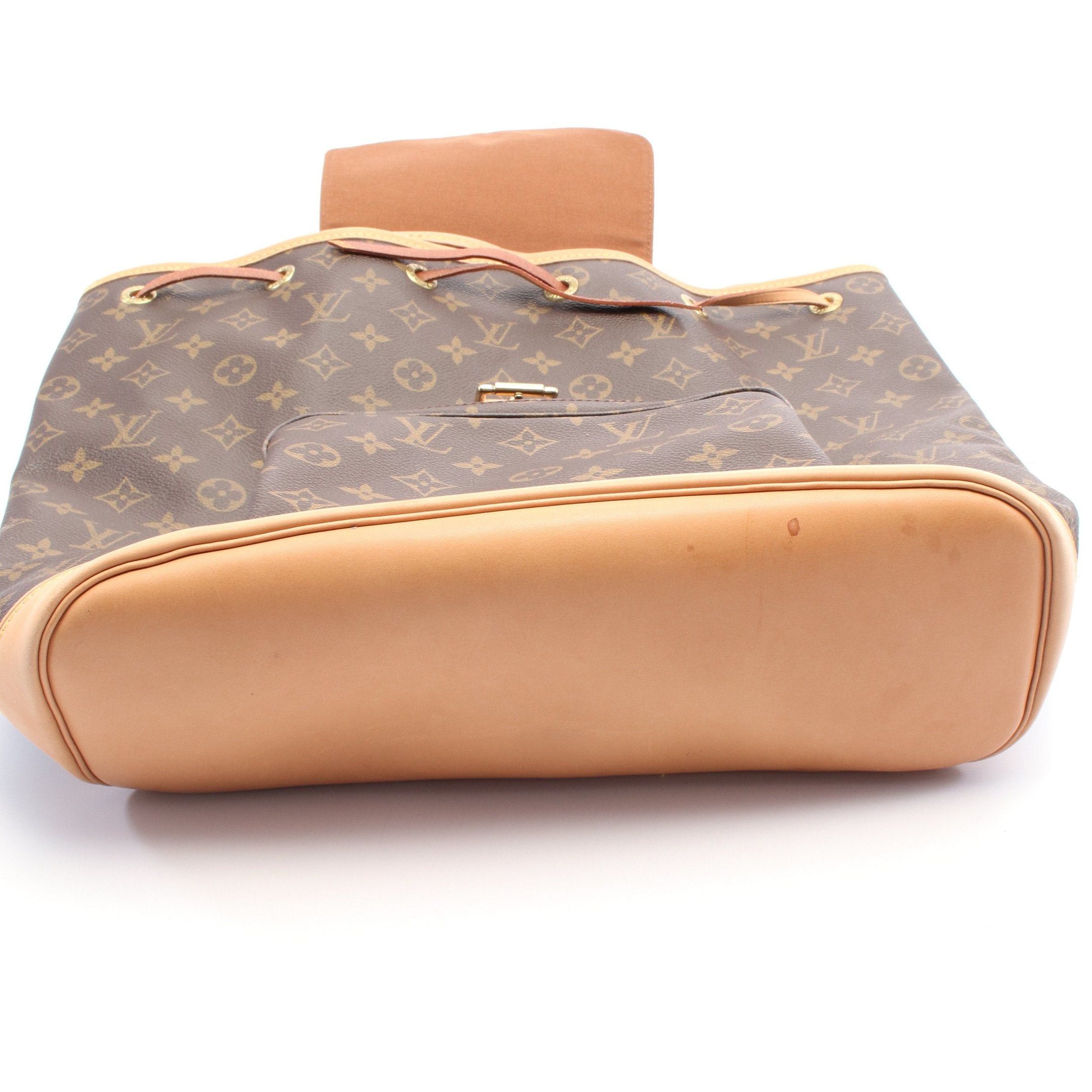 Louis Vuitton Louis Vuitton Montsouris Gm Monogram Backpack Rucksack Leather Brown Size ONE SIZE - 7 Thumbnail