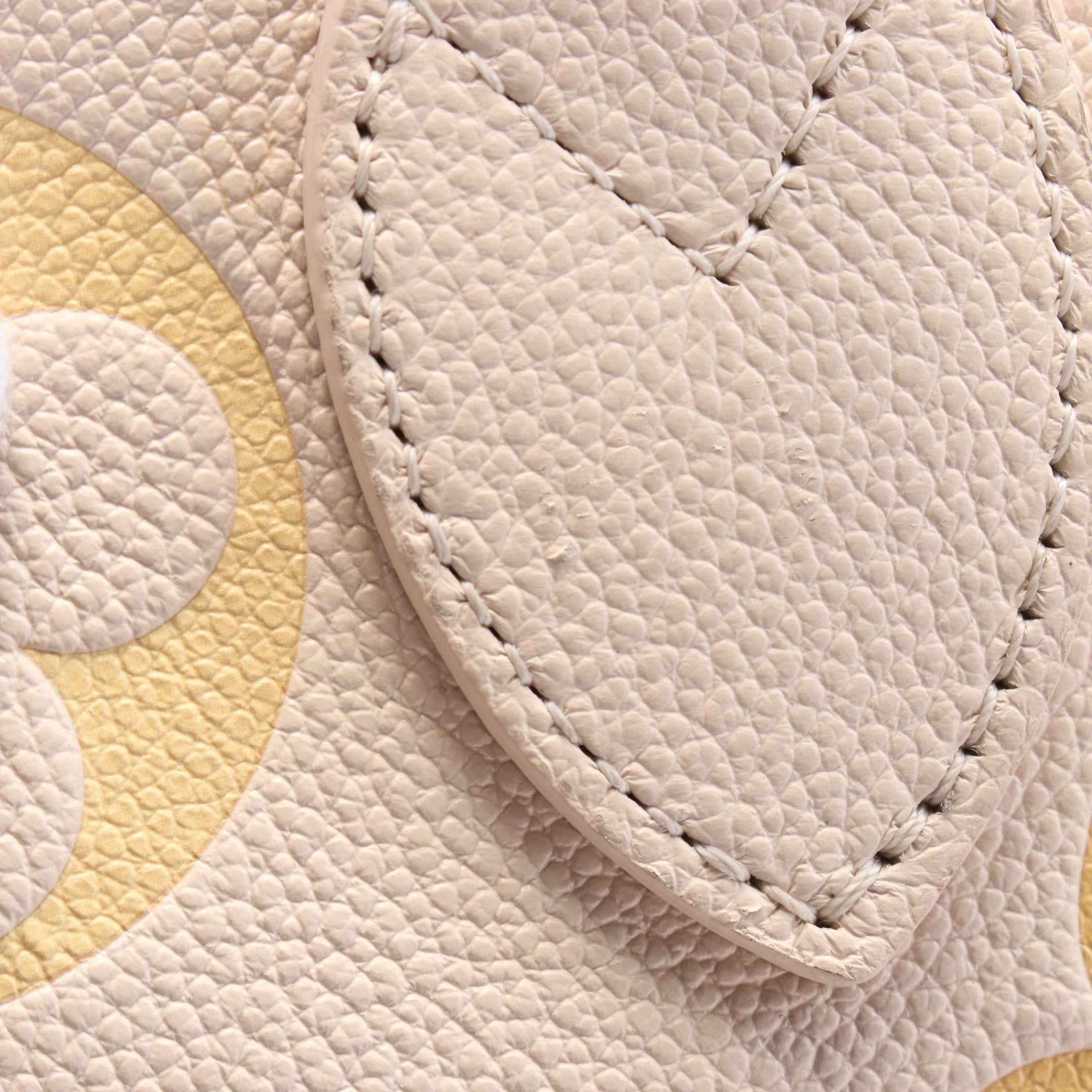 Louis Vuitton Louis Vuitton Neverfull Mm Monogram Empreinte Creme Saffron Shoulder Bag Leather Ivory Orange Yellow Size ONE SIZE - 6 Thumbnail