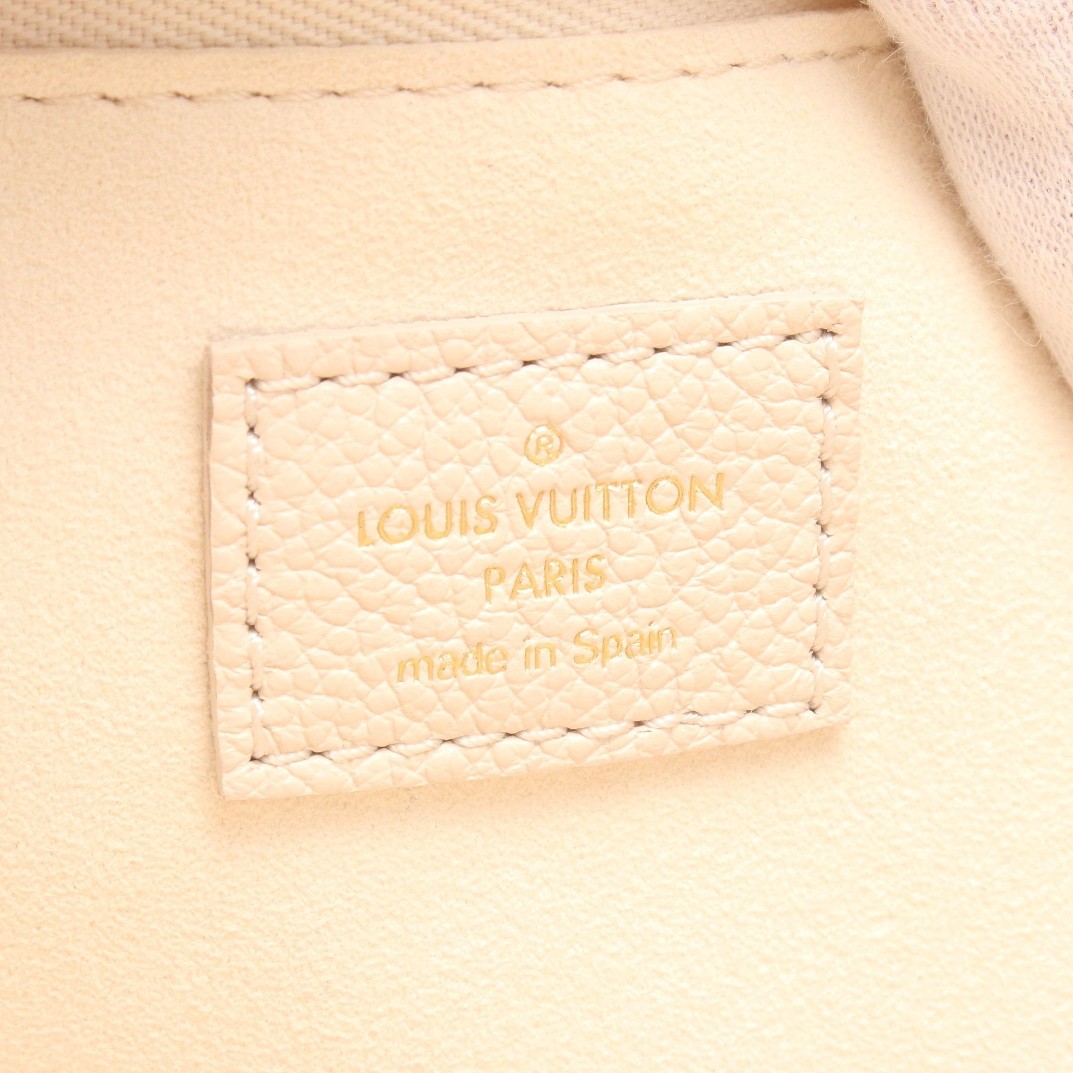Louis Vuitton Louis Vuitton Neverfull Mm Monogram Empreinte Creme Saffron Shoulder Bag Leather Ivory Orange Yellow Size ONE SIZE - 4 Thumbnail