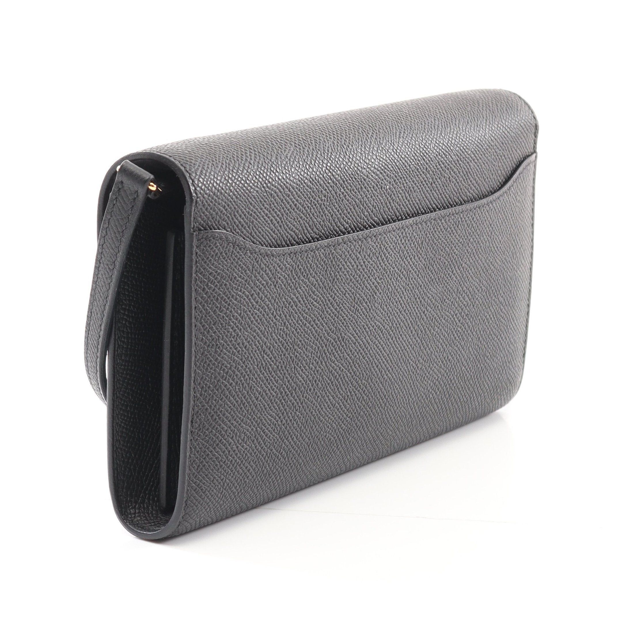 Hermes Hermes Constance Long Too Go Shoulder Wallet Veau Epsom Black Gold Hardware Double Engraved Size ONE SIZE - 2 Thumbnail