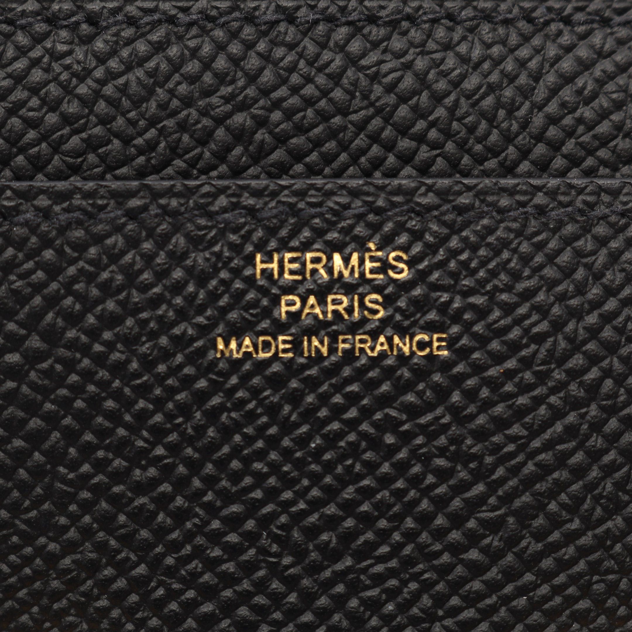 Hermes Hermes Constance Long Too Go Shoulder Wallet Veau Epsom Black Gold Hardware Double Engraved Size ONE SIZE - 4 Thumbnail
