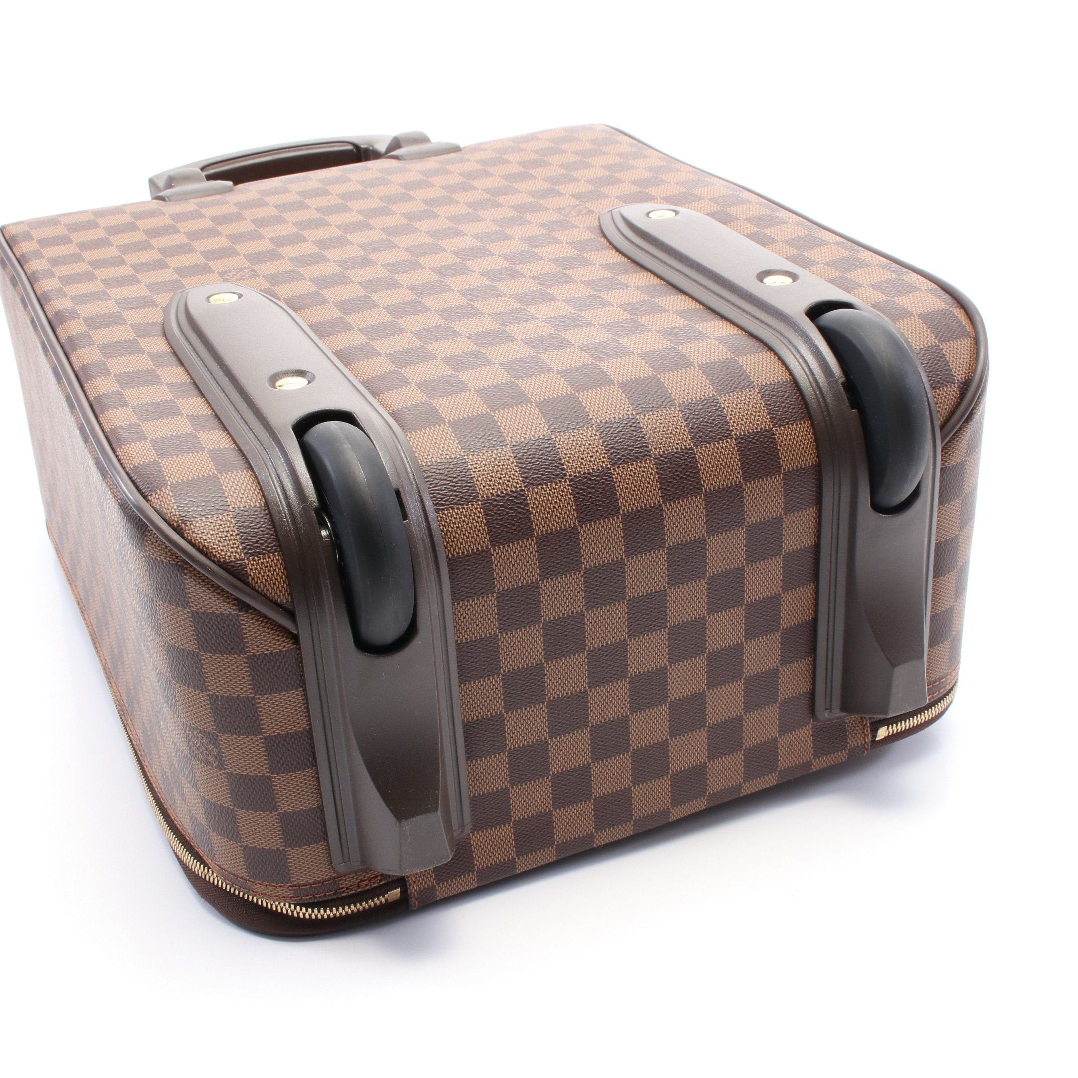 Louis Vuitton Louis Vuitton Pegas 45 Damier Ebene Carry Case Suitcase Leather Brown Size ONE SIZE - 8 Thumbnail