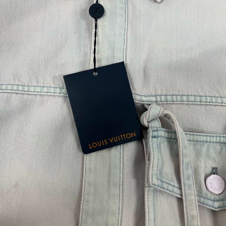 Louis Vuitton Louis Vuitton Bleached Pink Denim Jacket Size US M / EU 48-50 / 2 - 5 Thumbnail
