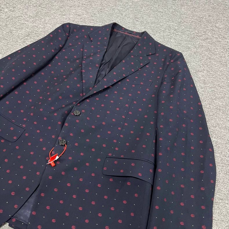 Gucci Gucci Double G Pattern Suit Jacket Size US XXL / EU 58 / 5 - 3 Thumbnail