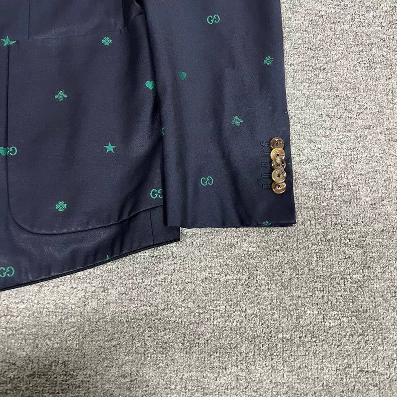 Gucci Gucci Full Print Double G Suit Jacket Size US L / EU 52-54 / 3 - 4 Thumbnail