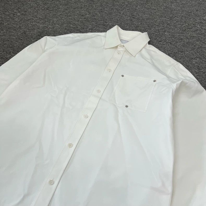 Bottega Veneta Bottega Veneta White Shirt Jacket for Men Size US L / EU 52-54 / 3 - 3 Thumbnail