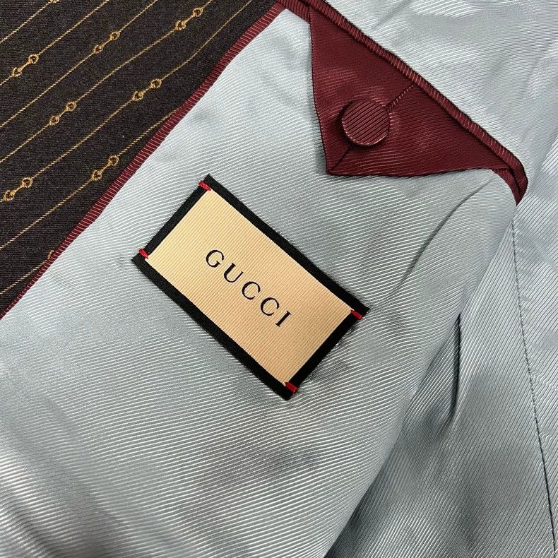 Gucci Gucci Horsebit Printed Suit Jacket Size US XXL / EU 58 / 5 - 5 Thumbnail
