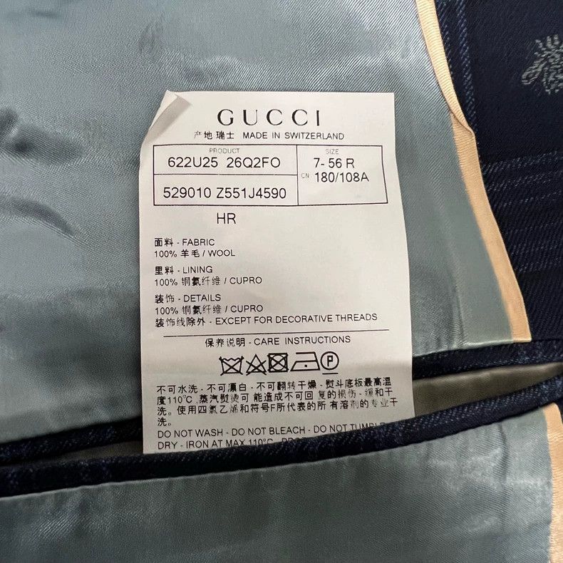 Gucci Gucci Checked Blazer with Bee Print Design Size US L / EU 52-54 / 3 - 6 Thumbnail