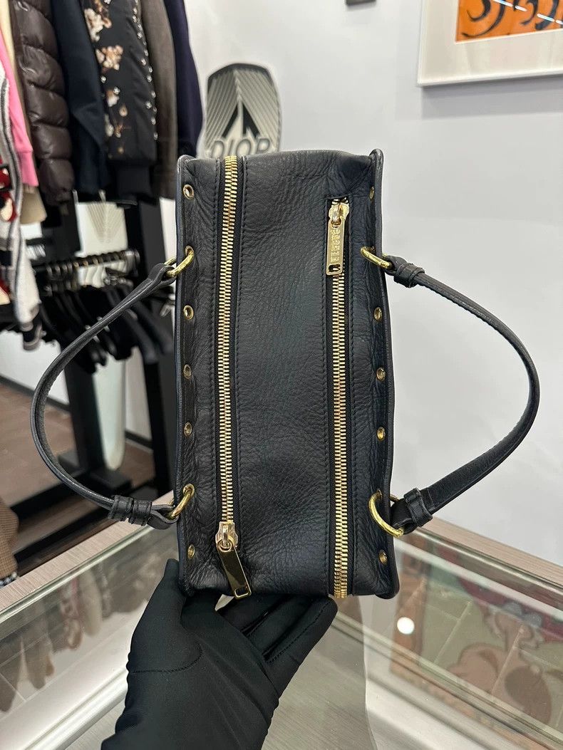 Versace Versace Black Gold Logo Shoulder Bag Size ONE SIZE - 6 Thumbnail