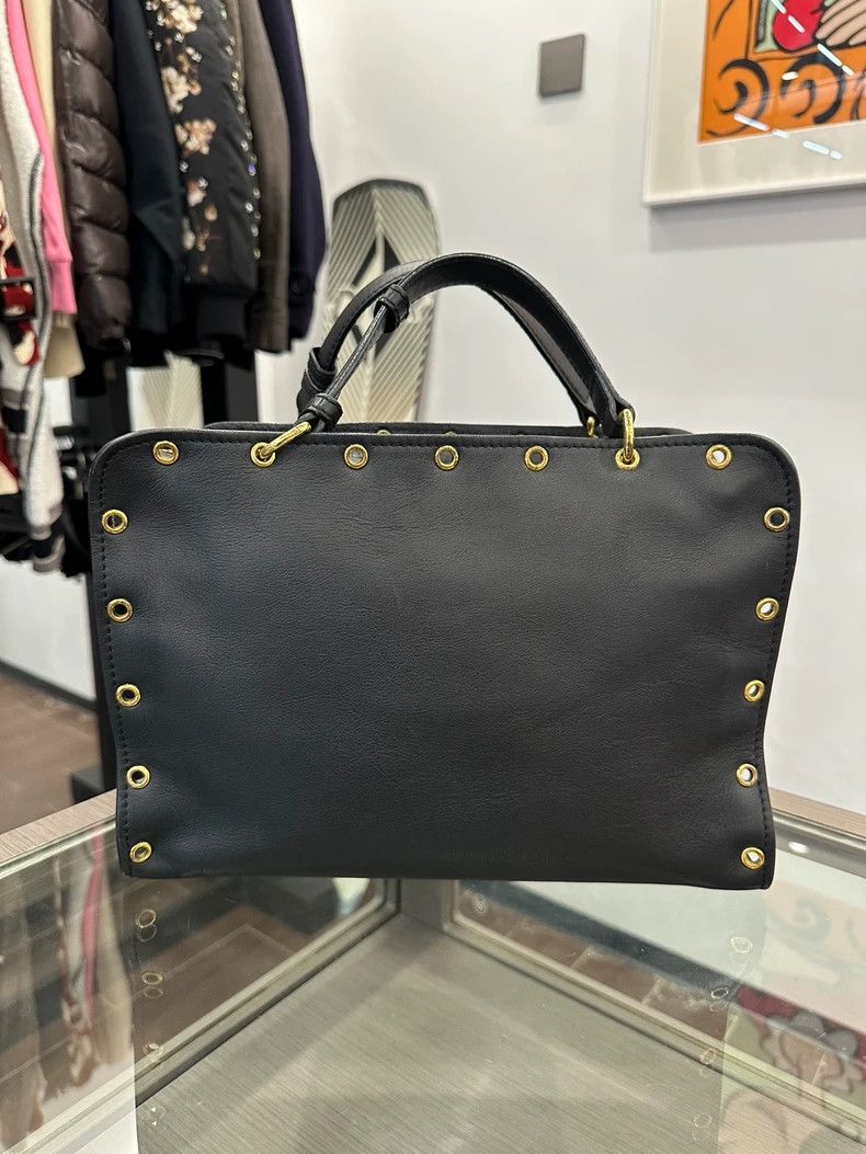 Versace Versace Black Gold Logo Shoulder Bag Size ONE SIZE - 2 Thumbnail