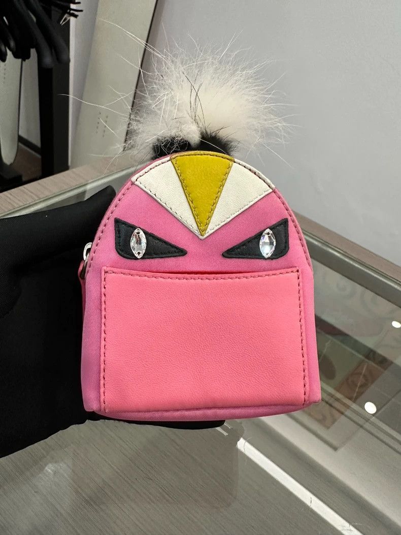 Fendi Fendi Pink Owl Fur Keychain Bag Charm Size ONE SIZE - 3 Thumbnail
