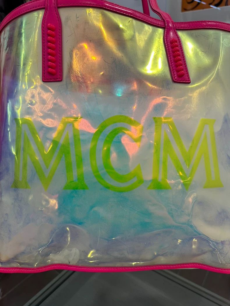 MCM MCM Colorful Transparent PVC Pink Tote Bag Size ONE SIZE - 3 Thumbnail