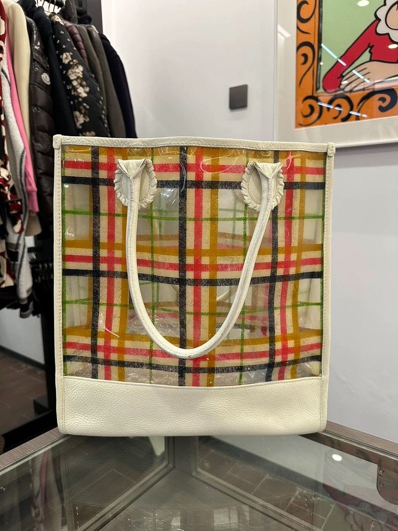 Burberry Burberry Plaid Transparent PVC Tote Bag Size ONE SIZE - 3 Thumbnail