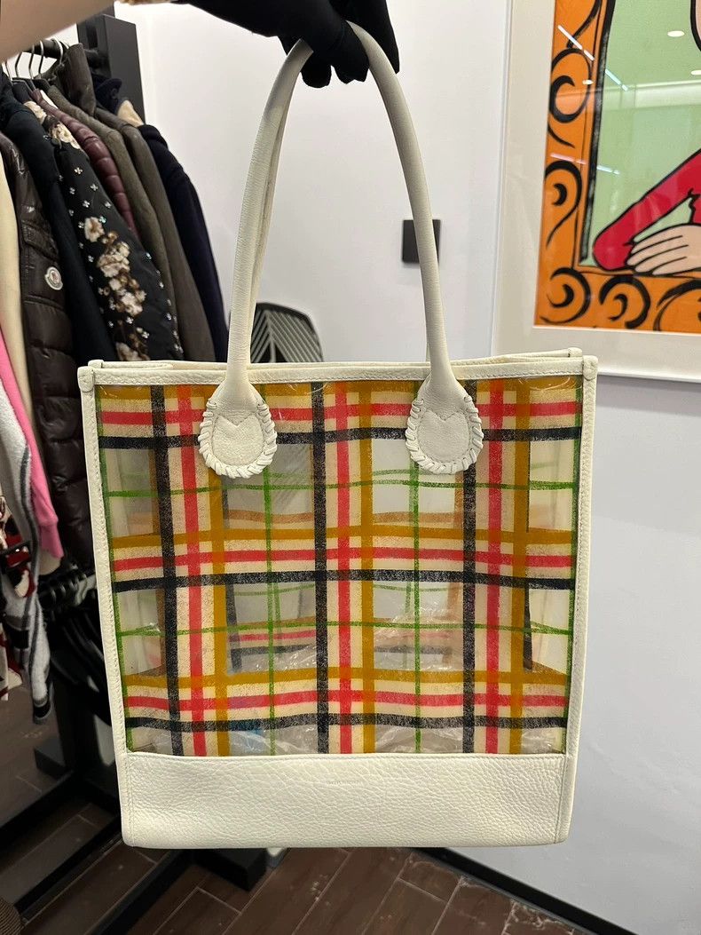 Burberry Burberry Plaid Transparent PVC Tote Bag Size ONE SIZE - 2 Thumbnail