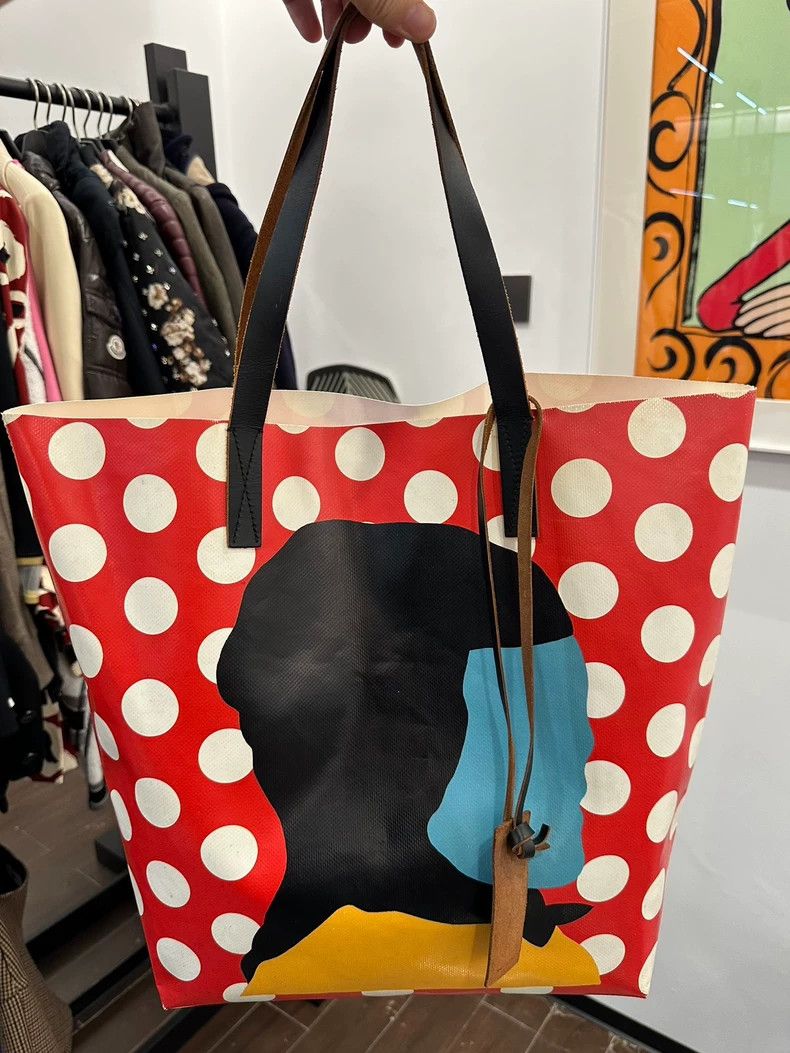 Marni Marni White Polka Dot Red Tote Bag Size ONE SIZE - 3 Thumbnail