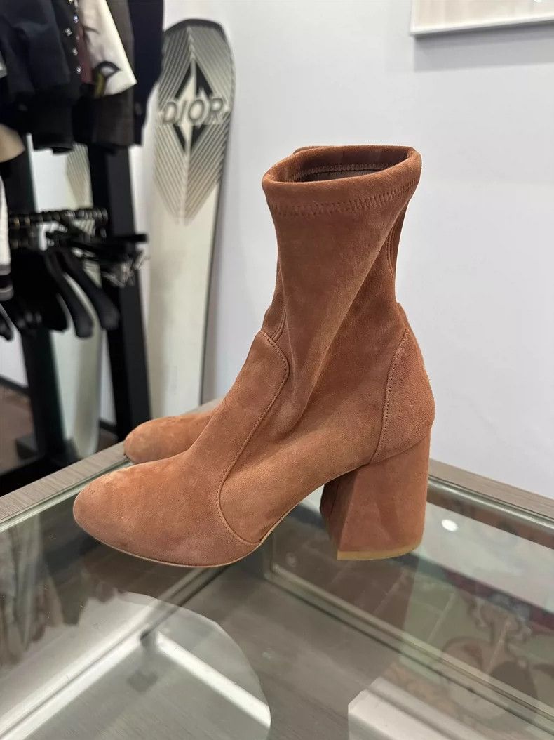 Jimmy Choo Brown Suede Chunky Heel Ankle Boots Size US 6 / EU 39 - 3 Thumbnail