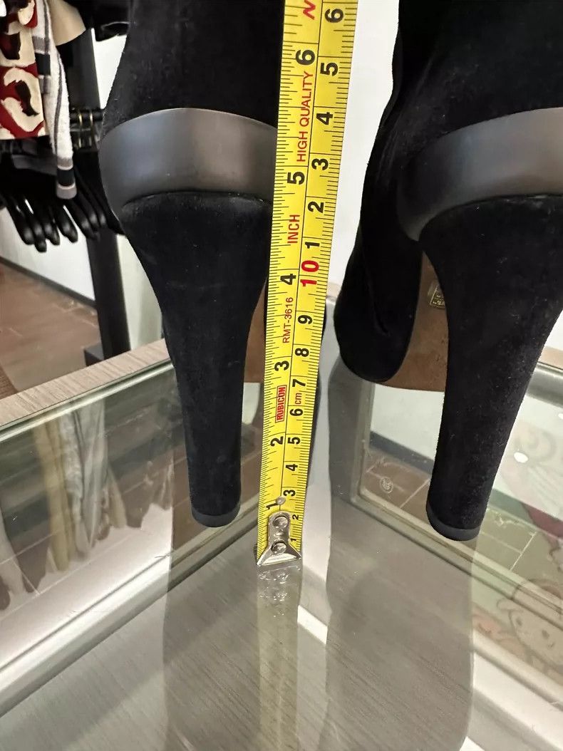 Fendi Fendi Black Suede Over-the-Knee Boots Size US 8 / EU 41 - 5 Thumbnail