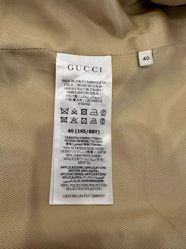 Gucci Gucci Beige Casual Blazer with Pockets Size US M / EU 48-50 / 2 - 7 Thumbnail