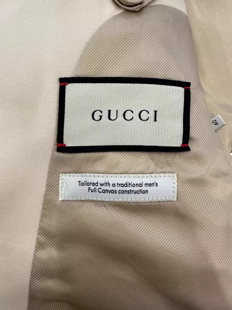 Gucci Gucci Beige Casual Blazer with Pockets Size US M / EU 48-50 / 2 - 5 Thumbnail