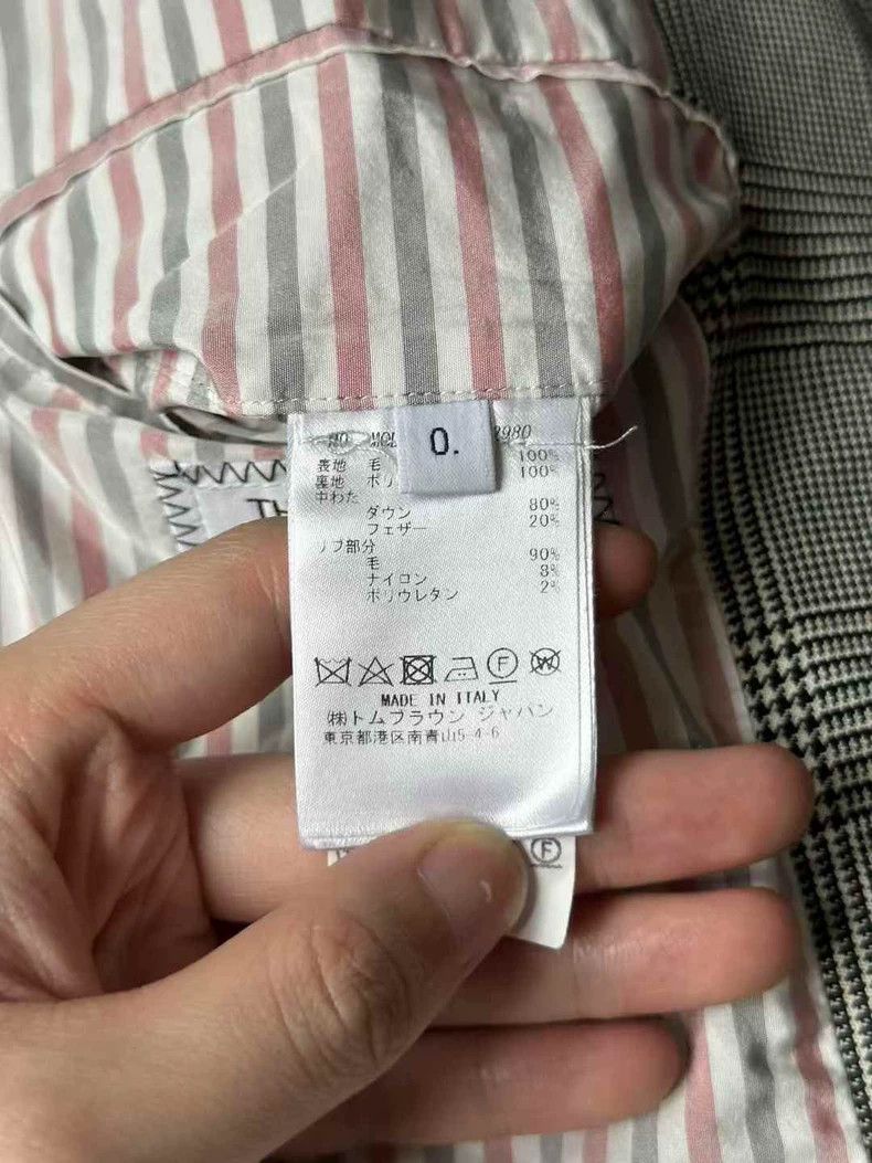 Thom Browne Thom Browne Houndstooth Down Jacket Size US S / EU 44-46 / 1 - 4 Thumbnail