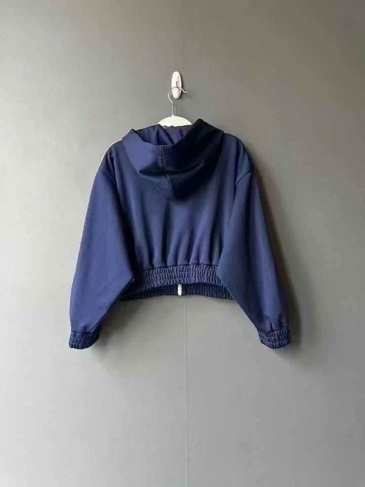 Celine Celine Hooded Cropped Jacket in Navy Blue Size US XS / EU 42 / 0 - 2 Thumbnail