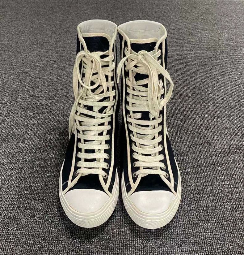 Saint Laurent Paris Saint Laurent High-Top Canvas Sneakers Size US 6.5 / EU 39-40 - 2 Thumbnail