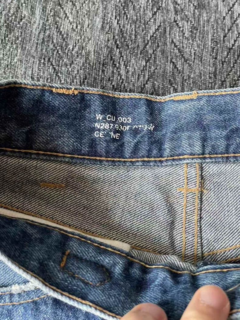 Celine Celine Denim Pants with Gold Buckle Size US 27 - 4 Thumbnail