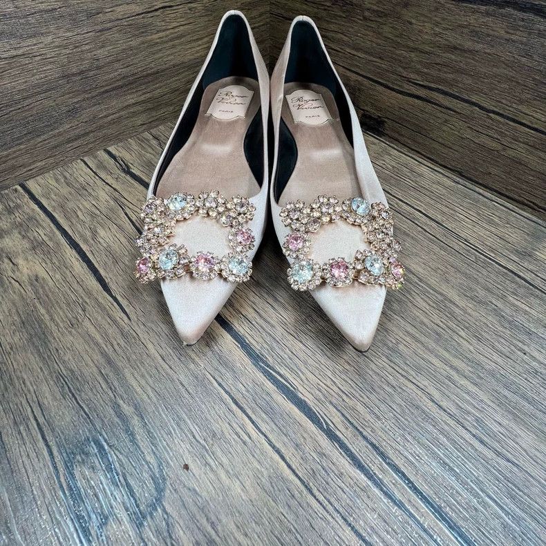 Roger Vivier Roger Vivier Satin Flat Shoes for Women Size US 6 / EU 39 - 2 Thumbnail