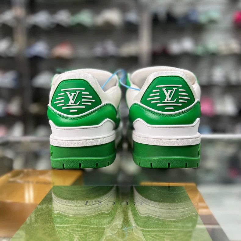 Louis Vuitton LV Trainer Maxi Sneakers in White Green Size US 8.5 / EU 41-42 - 5 Thumbnail