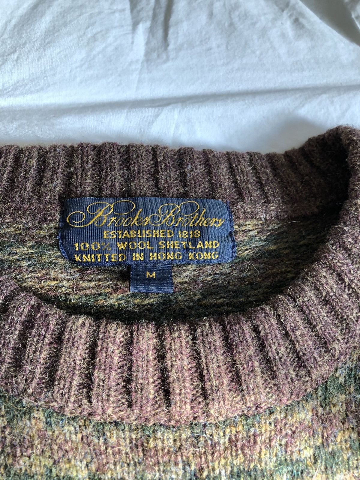 Brooks Brothers 100% Shetland Wool Crew Neck Sweater Size US M / EU 48-50 / 2 - 5 Preview