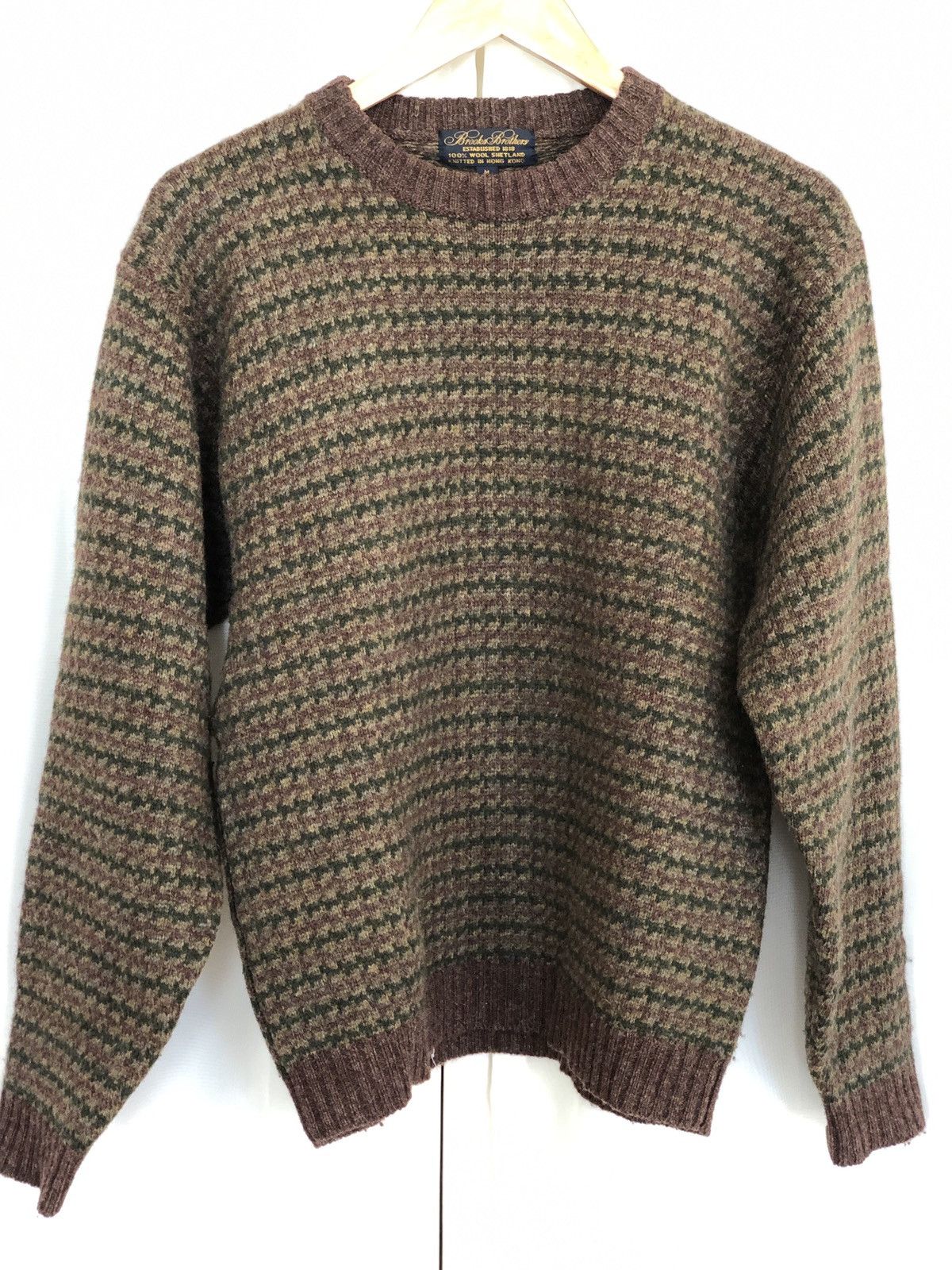 Brooks Brothers 100% Shetland Wool Crew Neck Sweater Size US M / EU 48-50 / 2 - 1 Preview