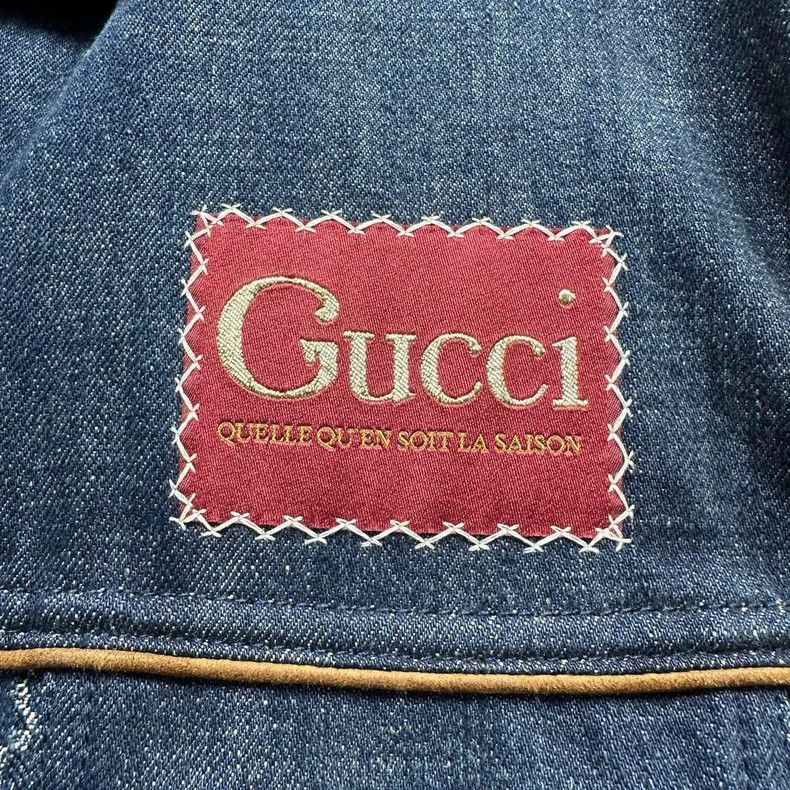 Gucci Gucci Logo Denim Jacket Size 46 Size US M / EU 48-50 / 2 - 3 Thumbnail