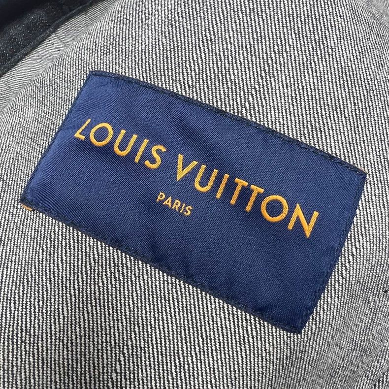 Louis Vuitton Louis Vuitton Dark Pattern Denim Jacket Size 56 Size US XXL / EU 58 / 5 - 3 Thumbnail