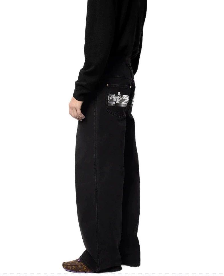 Louis Vuitton Louis Vuitton Graffiti Logo Wide Leg Jeans Size US 32 / EU 48 - 7 Thumbnail