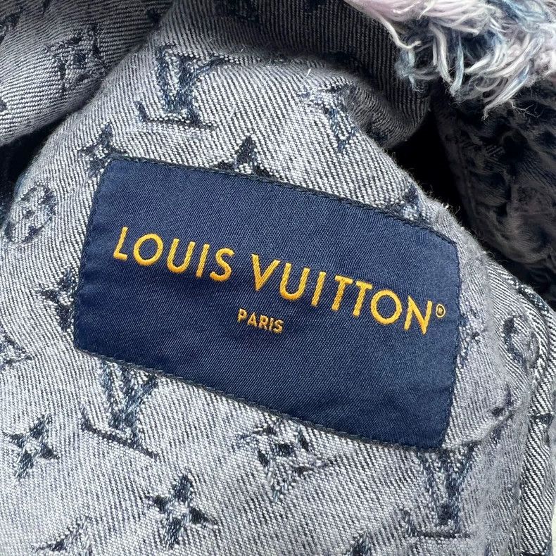 Louis Vuitton Louis Vuitton Vintage Logo Denim Jacket Size US L / EU 52-54 / 3 - 3 Thumbnail