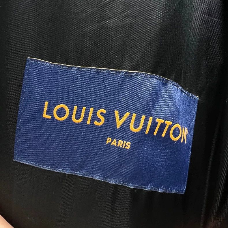 Louis Vuitton Louis Vuitton Black Leather Sleeve Baseball Jacket Size US L / EU 52-54 / 3 - 3 Thumbnail