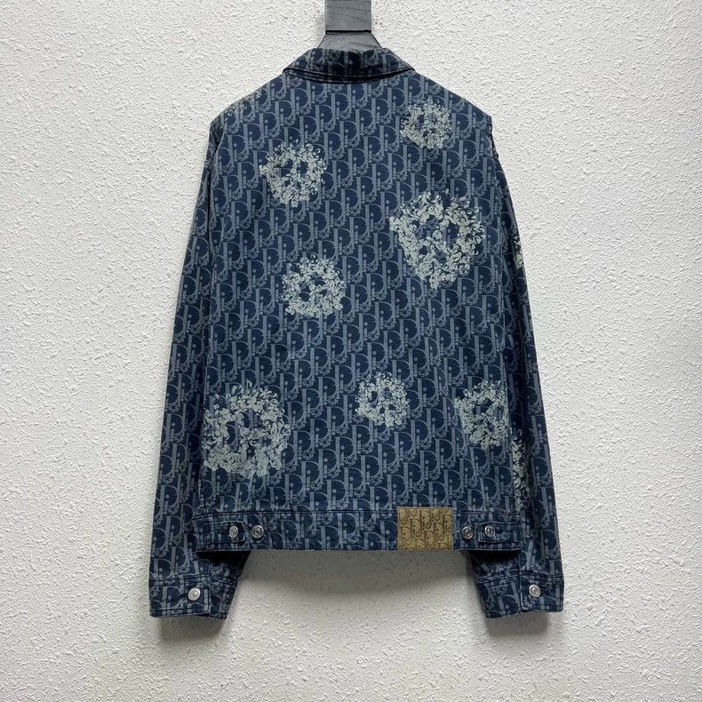 Dior DIOR Tears Denim Jacket with Floral Print Size US L / EU 52-54 / 3 - 2 Thumbnail