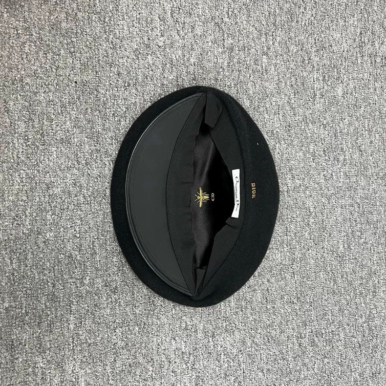 Dior Dior Wool Leather Beret Hat Essential Autumn Size ONE SIZE - 4 Thumbnail