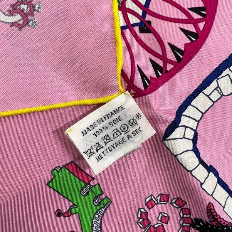 Hermes Hermes Carriage Silk Scarf Pink 90x90 Size ONE SIZE - 2 Thumbnail
