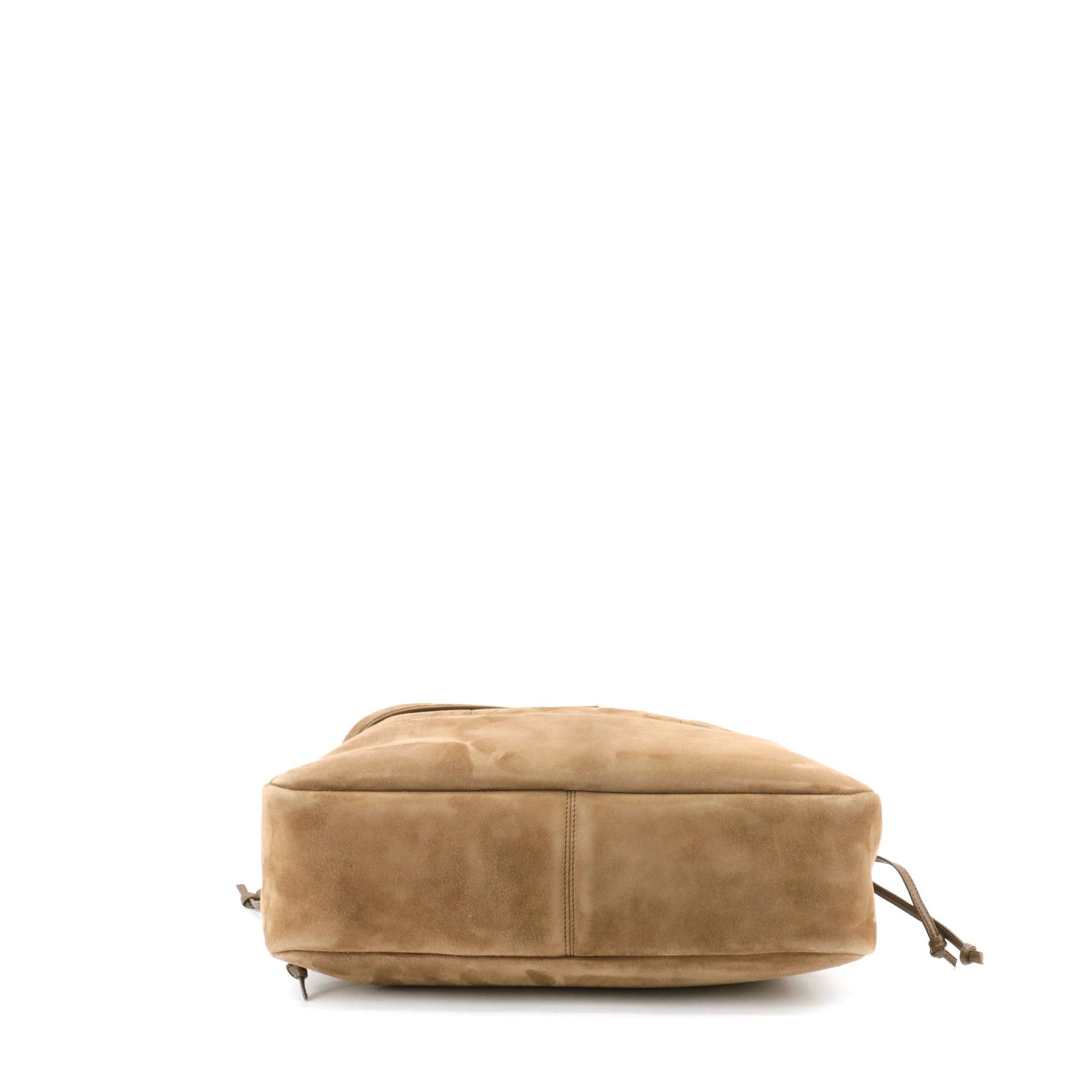 Saint Laurent Paris SAINT LAURENT - Jamie Shopping Saint Laurent handbag in brown suede Size ONE SIZE - 4 Thumbnail
