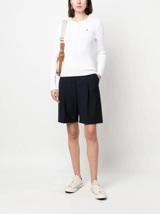 Ralph Lauren RALPH LAUREN Women Sweater 211891640001 100 WHITE Size M / US 6-8 / IT 42-44 - 2 Thumbnail