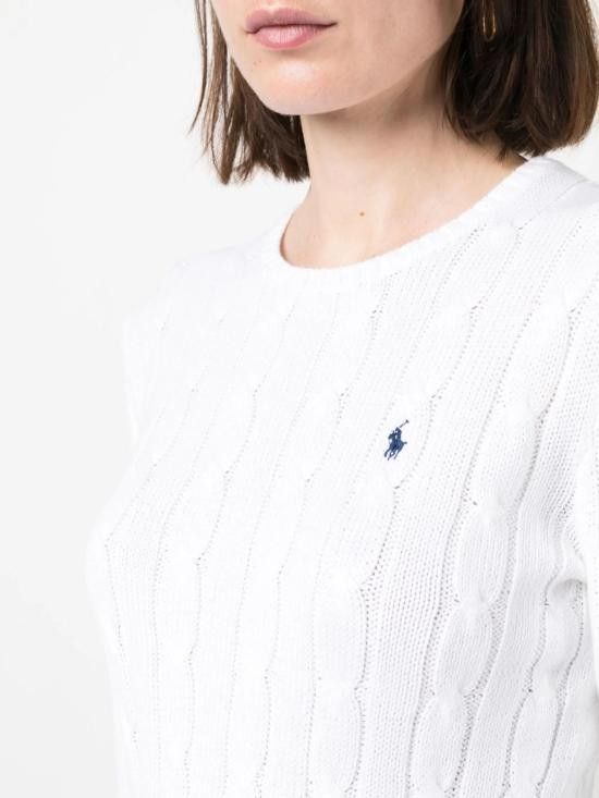 Ralph Lauren RALPH LAUREN Women Sweater 211891640001 100 WHITE Size M / US 6-8 / IT 42-44 - 5 Thumbnail