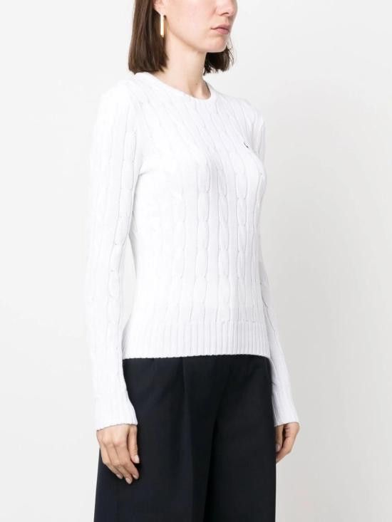 Ralph Lauren RALPH LAUREN Women Sweater 211891640001 100 WHITE Size M / US 6-8 / IT 42-44 - 3 Thumbnail