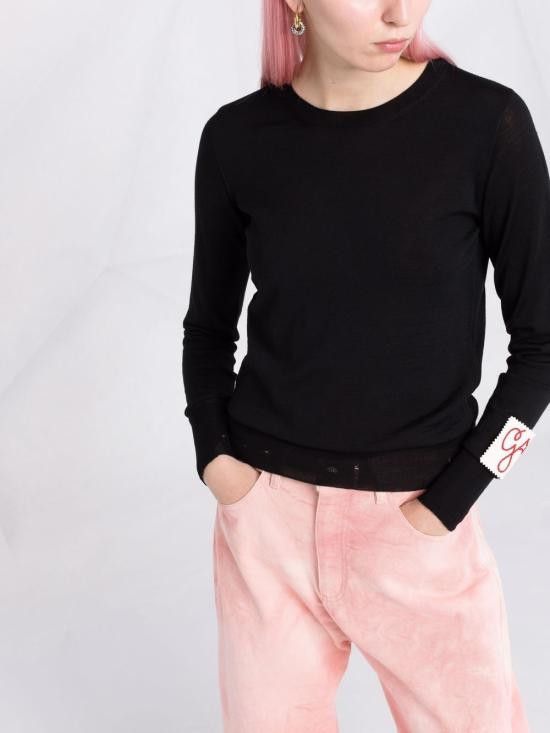 Golden Goose GOLDEN GOOSE Women Sweater GWP00952P000665 90100 BLACK Size XS / US 0-2 / IT 36-38 - 7 Thumbnail