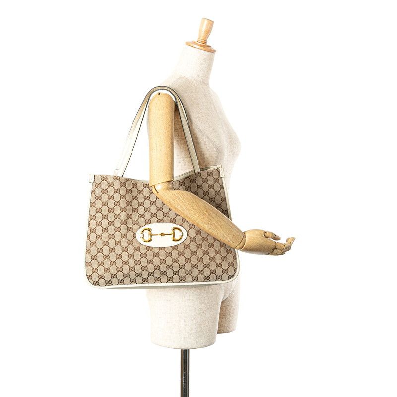 Gucci Gucci Gucci Horsebit 1955 GG Canvas Tote Bag Canvas Tote Bag 623694 Size ONE SIZE - 10 Thumbnail