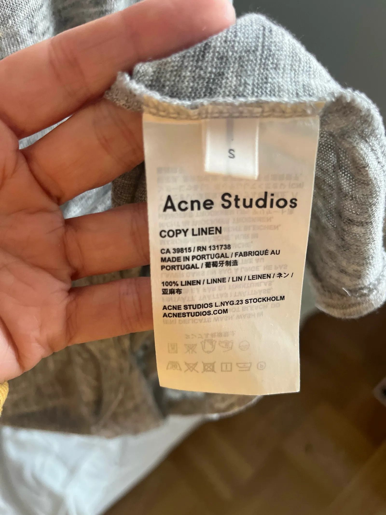 Acne Studios Acne Studios Copy linnen Short Sleeve T-shirt Size S / US 4 / IT 40 - 3 Thumbnail