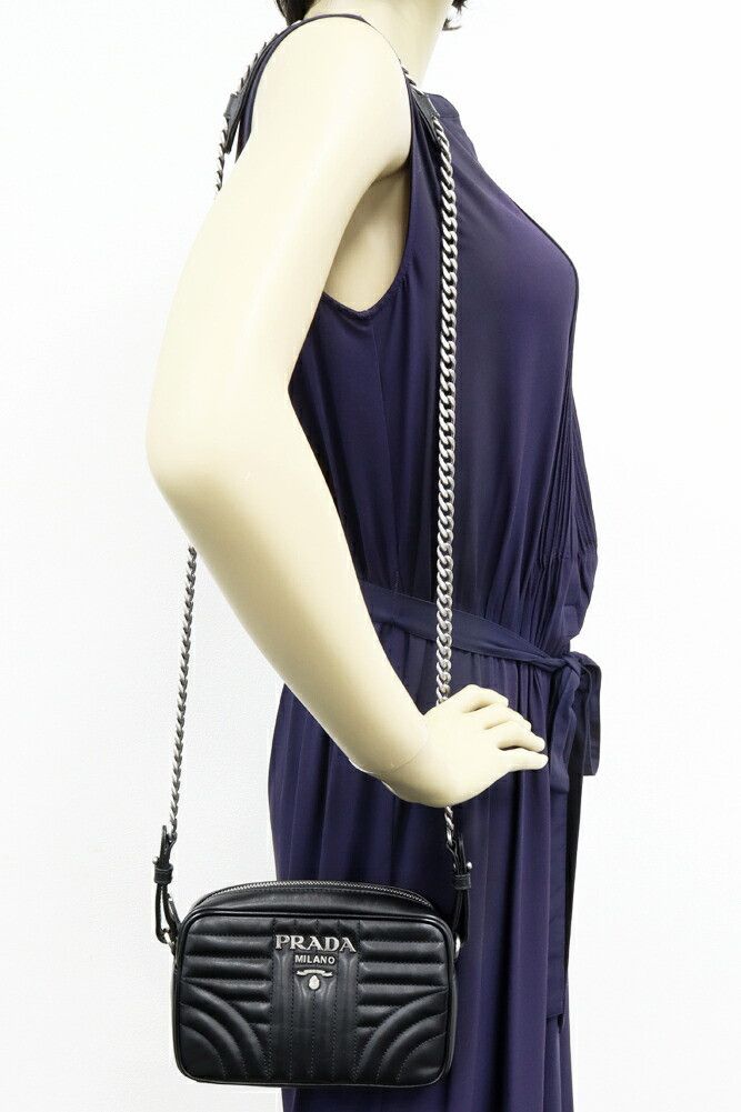 Prada Prada Prada Diagramme Soft Calf Shoulder Bag Leather Shoulder Bag 1BH084 Size ONE SIZE - 2 Thumbnail